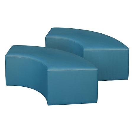Regency Aurora Curved Vinyl Ottoman (Set of 2)- Peacock Teal N6265PT2PK